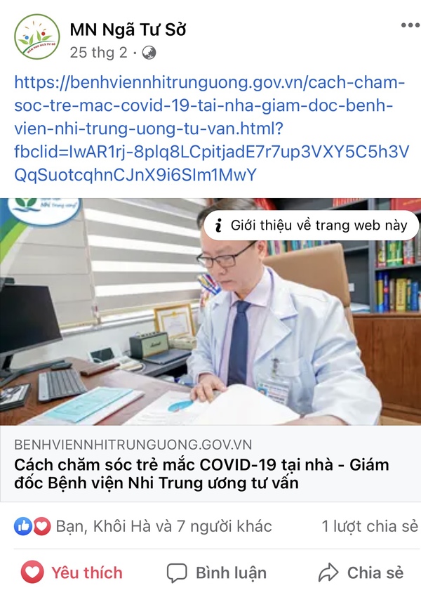 Cách chăm sóc trẻ khi mắc covid tại nhà 