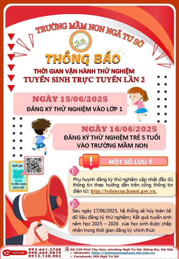 VẬN HÀNH THỬ NGHIỆM TUYỂN SINH TRỰC TUYẾN