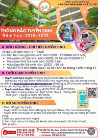 ❣️truong mn nga tu so thong bao tuyen sinh nam hoc 2025 2026❣️ - truong mam non nga tu so